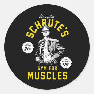 De Kantoor Schrutes Gym Ronde Sticker