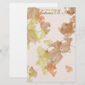 de KANTOORBEHOEFTEN "van herfstbladeren" Briefpapier (Voorkant / Achterkant)