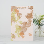 de KANTOORBEHOEFTEN "van herfstbladeren" Briefpapier (Staand voorkant)