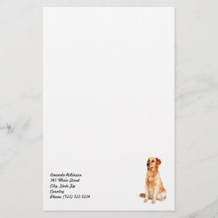 De Kantoorbehoeften van het golden retriever Briefpapier