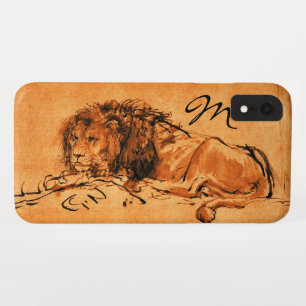 DE KAP LEEUW LIGGEND, Oranje, Zwart Monogram iPhone XR Hoesje