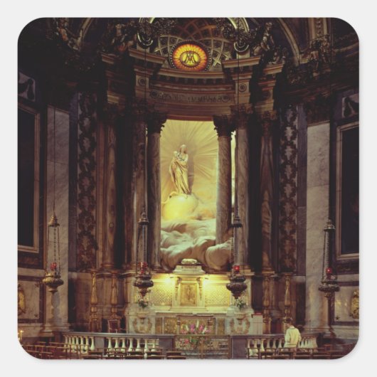 De kapel van de Maagd, 1770's (foto) Vierkante Sticker (Voorkant)