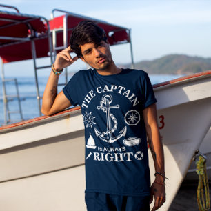 De kapitein heeft altijd gelijk - Captain Funny -  T-shirt