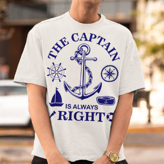 De kapitein heeft altijd gelijk - Captain Funny - T-shirt