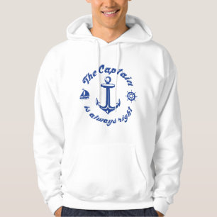 De kapitein heeft altijd gelijk hoodie