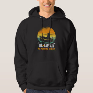 De kapitein heeft altijd recht op een bootschip. hoodie