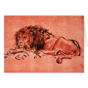 DE KAPITEIN LION LYING DOWN, Red Black