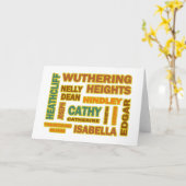 De Karakters van de Hoogten van Wuthering Kaart (Gele Bloem)