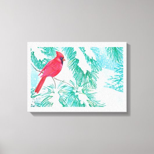 De kardinaal - canvas afdruk (Voorkant)