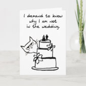 De kat crasht de bruiloft - Grappige trouwkaart Kaart (Voorkant)