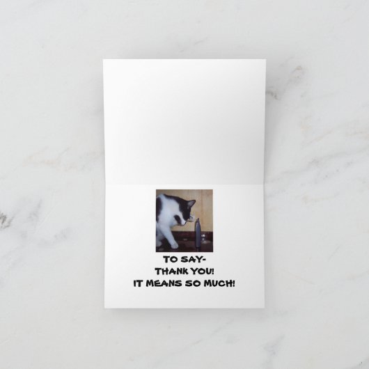 DE KAT DANKT U KAARDT BEDANKKAART (Binnen)