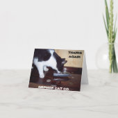 DE KAT DANKT U KAARDT BEDANKKAART (Achterkant)