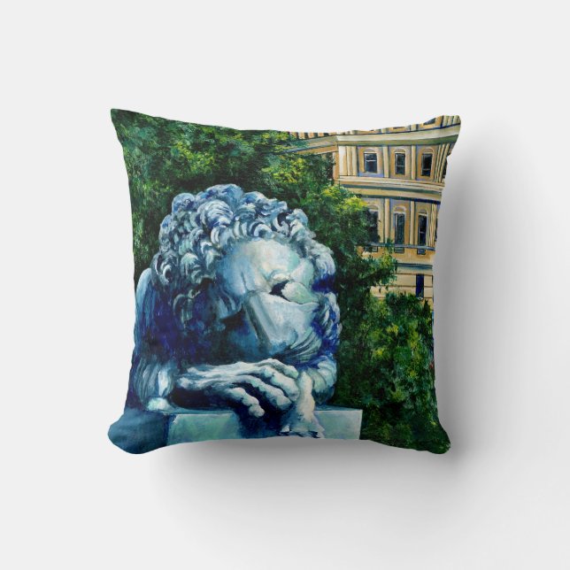 De kat, die de Canarische Eilanden at, Washington  Kussen (Voorkant)