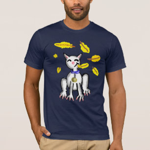 De kat die de Canarische T-shirt vormt