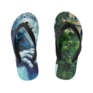 De kat die de kanarie opat kinder teenslippers