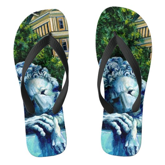 De kat die de kanarie opat teenslippers (Voetbed)