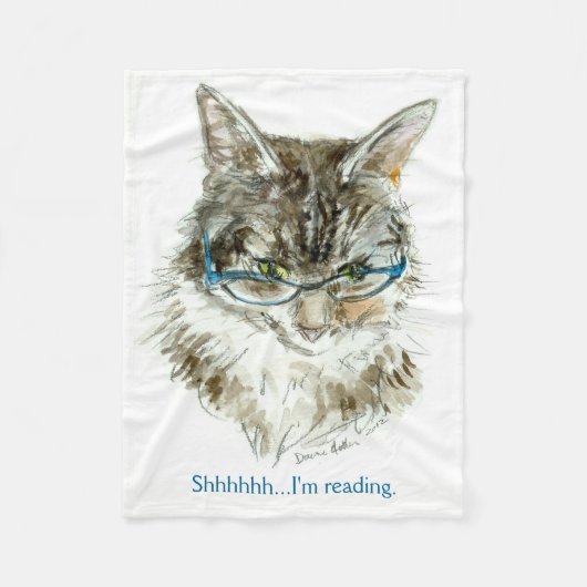 De kat die fleece deken leest (Voorkant)