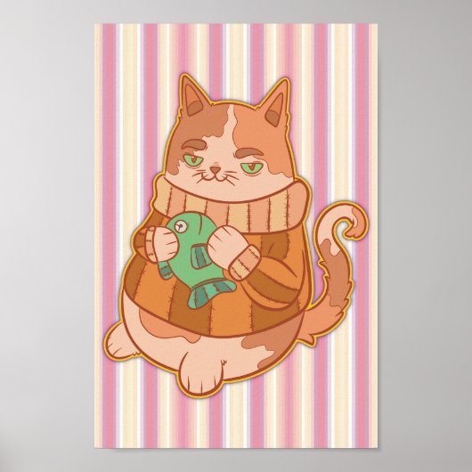 De kat en de vis poster (Voorkant)