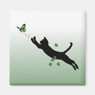 De kat en de vlinder magneet
