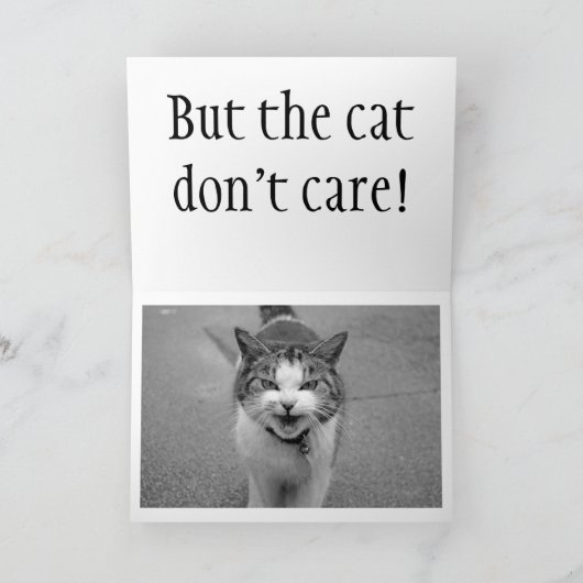De kat geeft niet dat het Uw (schone) Verjaardag Kaart (Binnen)