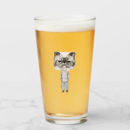 De kat glas (Voorkant gevuld)