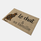 De kat - grappige Franse quote Deurmat (Schuin)
