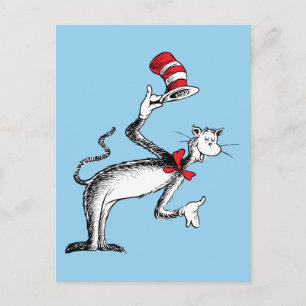 De Kat in de Hoed Neemt Een Buiging Briefkaart