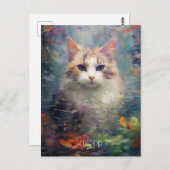 De kat in het bos briefkaart (Voorkant / Achterkant)