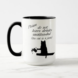 De kat is een Jerk Coffee-Mok Mok