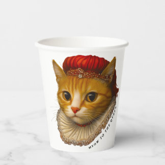 De kat koningin papieren bekers