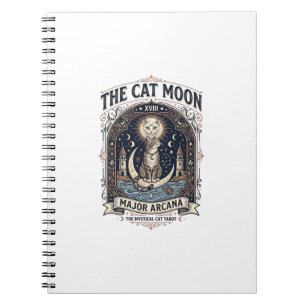 De Kat Maan Kat Tarotkaart Major Arcana Vintage V Notitieboek