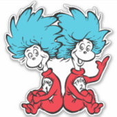 De Kat met de Hoed Ding Een & Ding Twee Sticker (Voorkant)