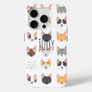 De kat miauw gepersonaliseerd iPhone 15 pro case