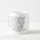 de kat omhoog brengen. koffiemok (Voorkant links)