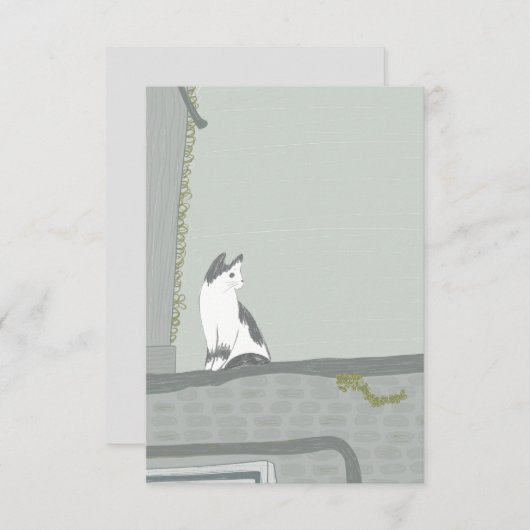 De kat op het hek bedankkaart (Voorkant / Achterkant)