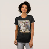 De kat op het strand. t-shirt (Voorkant volledig)