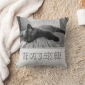 De kat slaapt hier kussen (Deken)