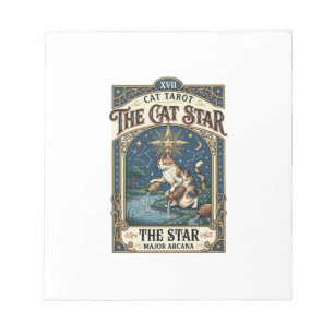 De Kat Ster Kat Tarotkaart Major Arcana Vintage V Notitieblok
