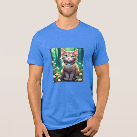 De kat Tri-Blend shirt (Voorkant)