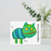 de kat uit Istanbul Briefkaart (Staand voorkant)