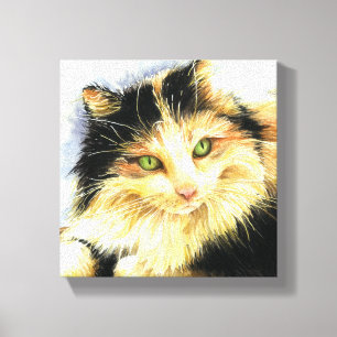 De Kat van Calico 0010 Canvas Afdruk