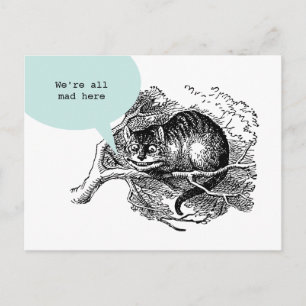 De Kat van Cheshire - wij zijn gek allen hier Briefkaart