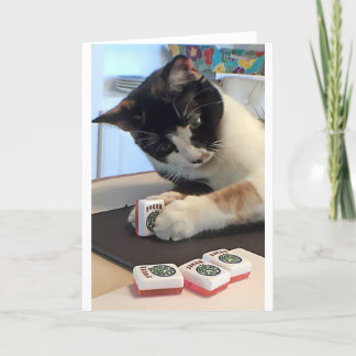 De Kat van de Joker van Jongg Notecard van Mah Kaart