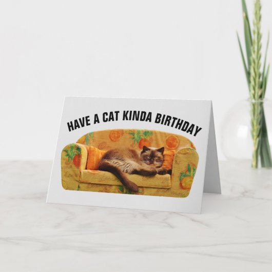DE KAT VAN DE KAT BIRTHDAY KAARTEN, HEB EEN KAT BI KAART (Voorkant)