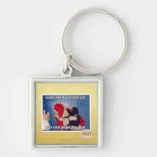 De Kat van de kelderverdieping krijgt steenkool Sleutelhanger