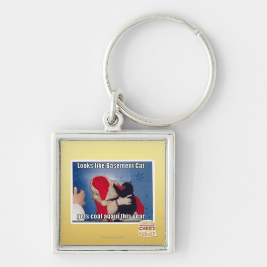 De Kat van de kelderverdieping krijgt steenkool Sleutelhanger (Voorkant)