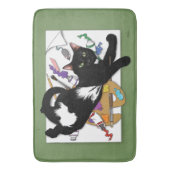 De kat van de kunstenaar badmat (Voorkant Verticaal)