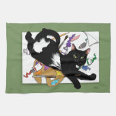 De kat van de kunstenaar theedoek (Horizontaal)