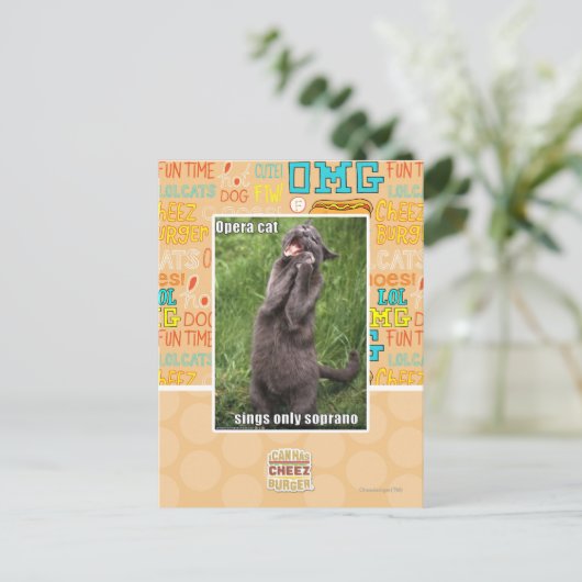 De Kat van de opera Briefkaart (Staand voorkant)