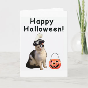 De Kat van Halloween Kaart